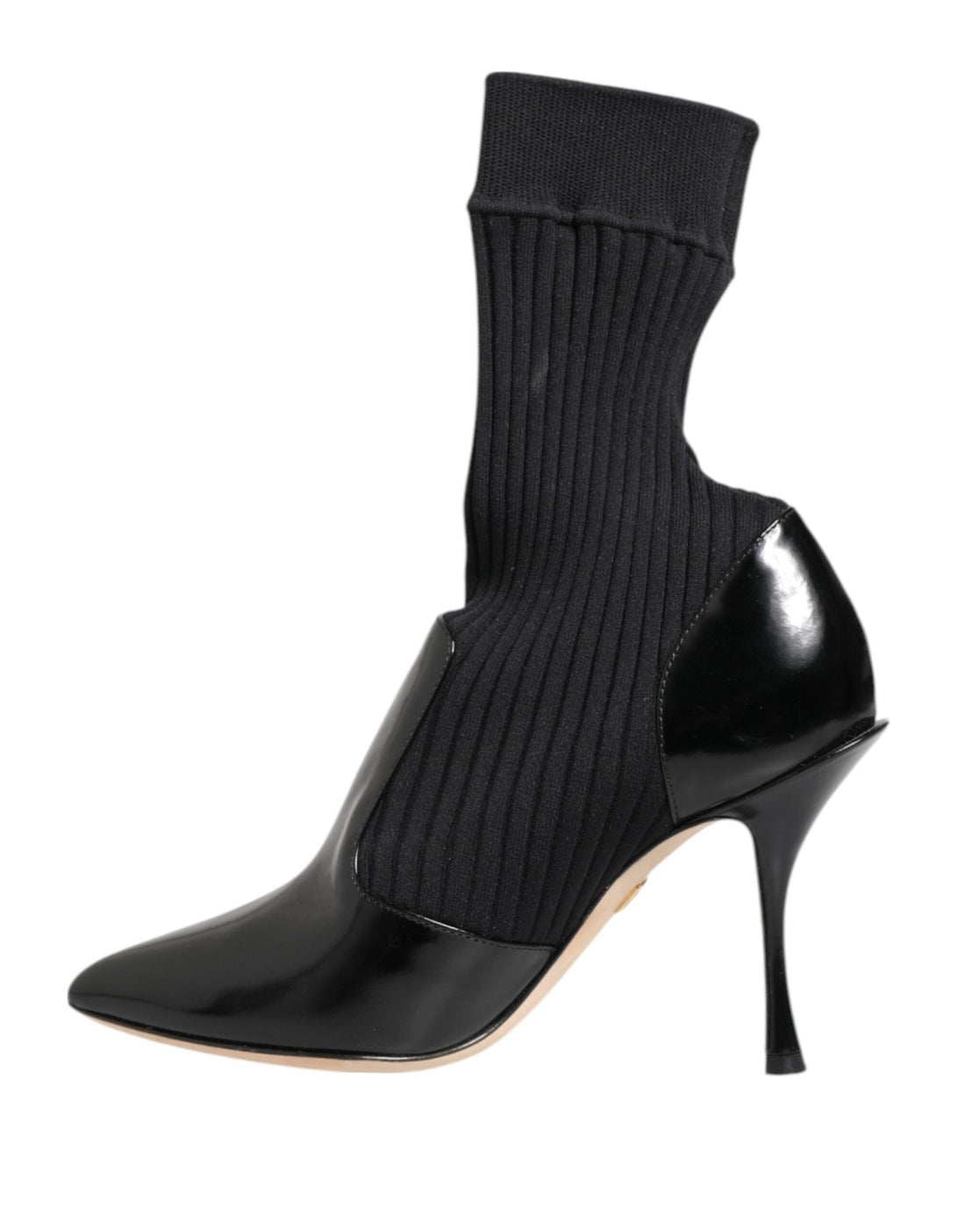 Dolce & Gabbana Black Stretch Stilettos Booties Socks Shoes - RIMODA