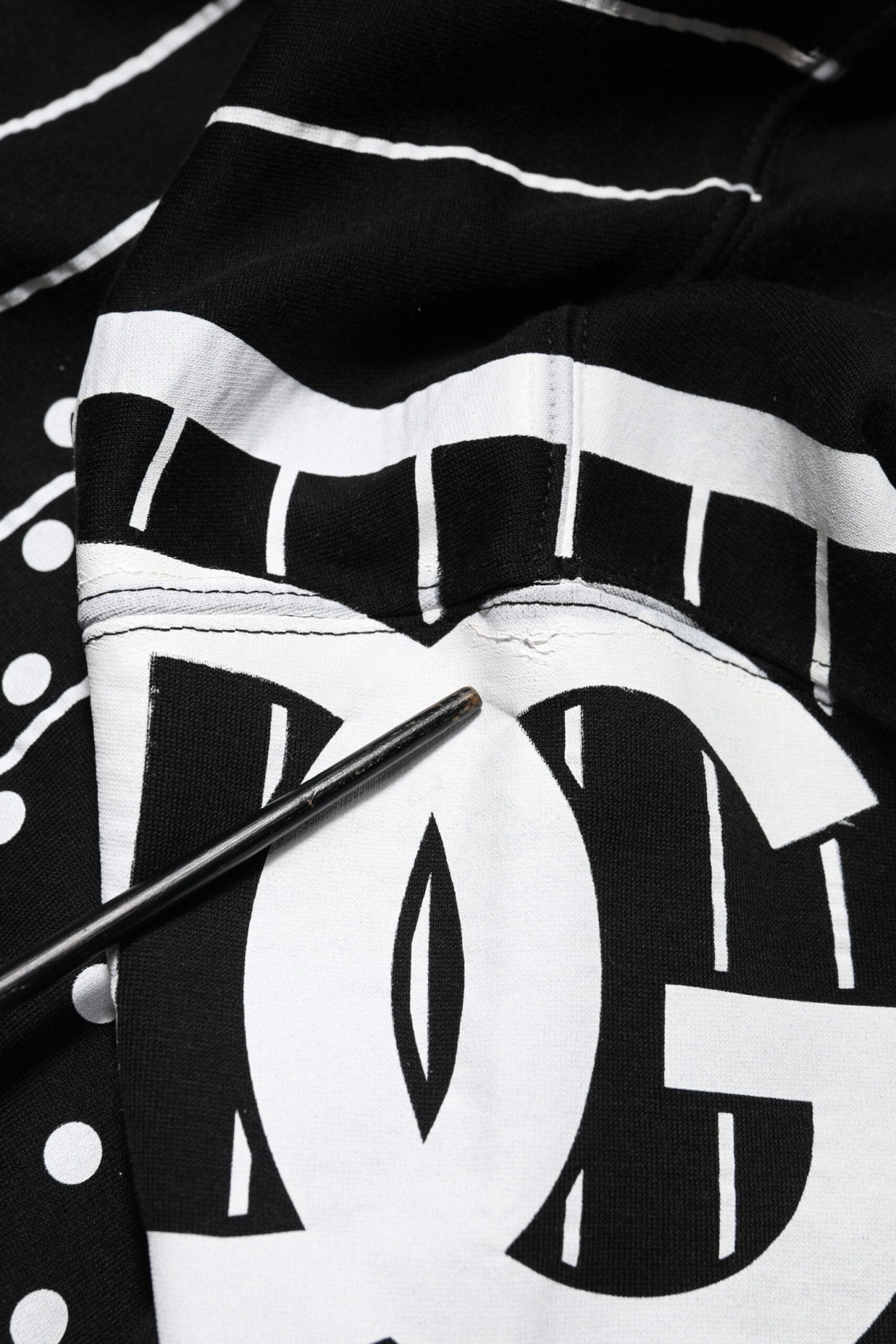 Dolce & Gabbana Black Stripes Hooded Men Sweatshirt Sweater - RIMODA