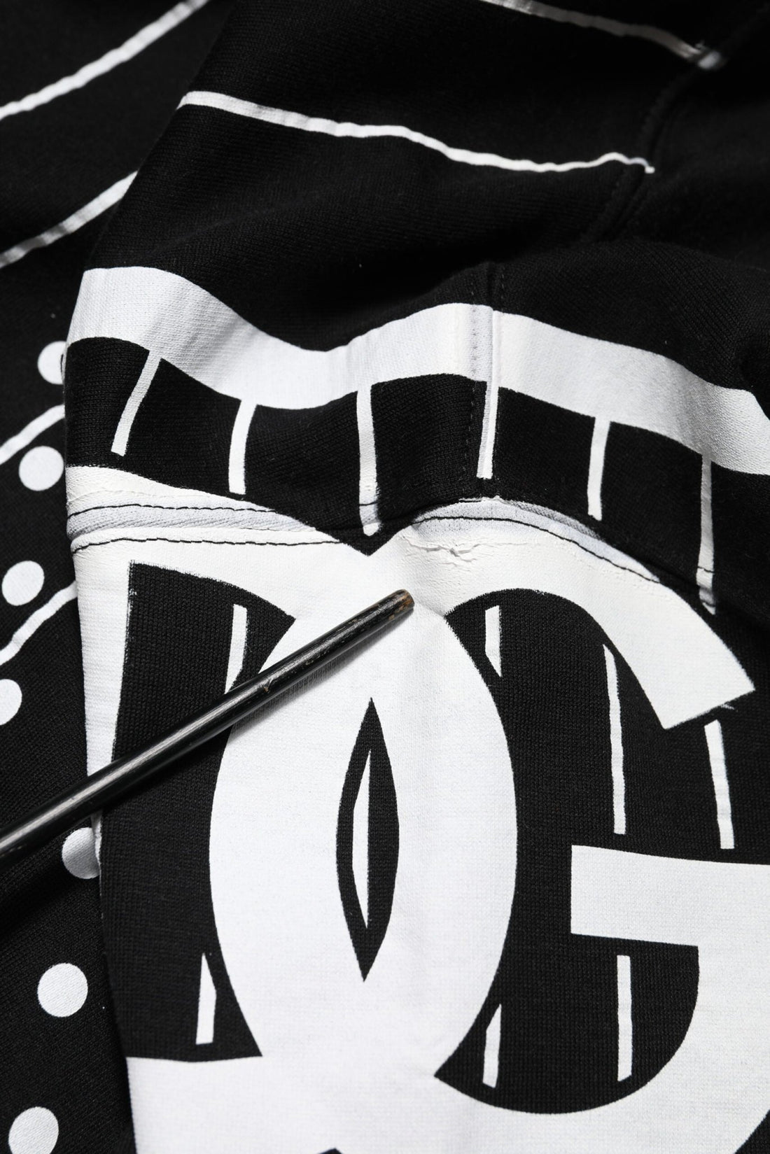 Dolce & Gabbana Black Stripes Hooded Men Sweatshirt Sweater - RIMODA