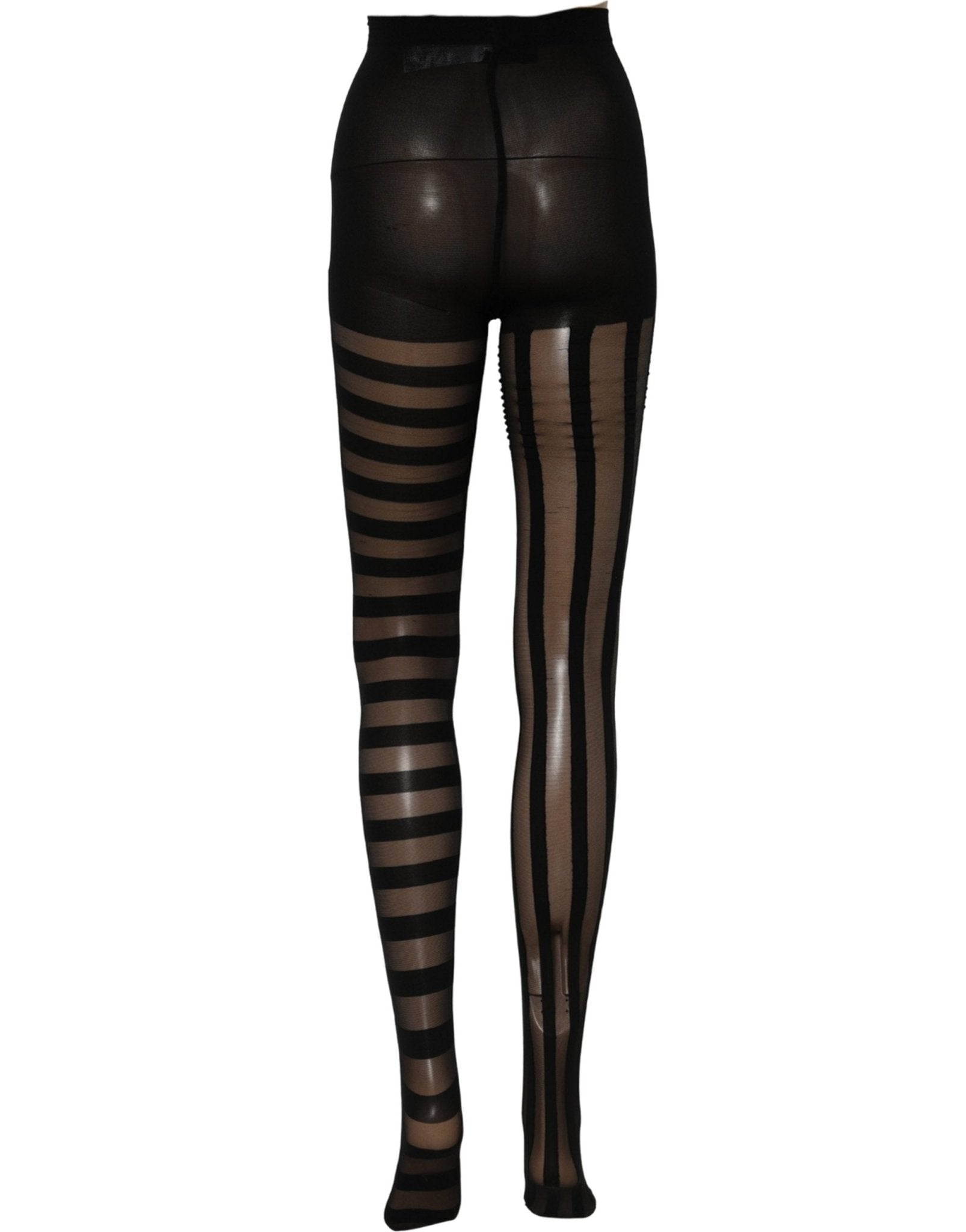 Dolce & Gabbana Black Stripes Tights Stockings Pantyhose Socks - RIMODA