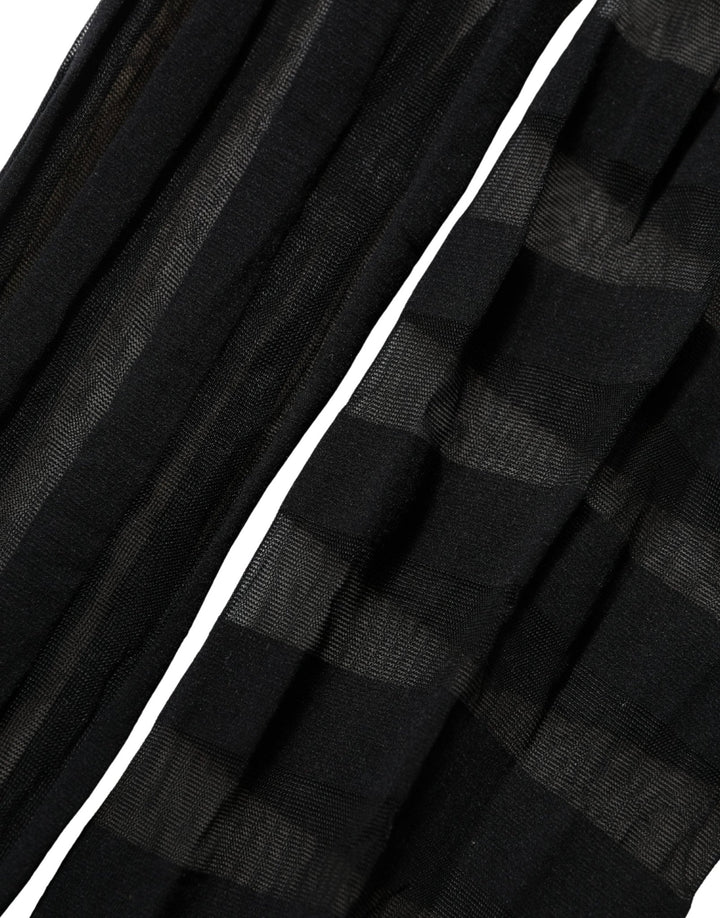 Dolce & Gabbana Black Stripes Tights Stockings Pantyhose Socks - RIMODA
