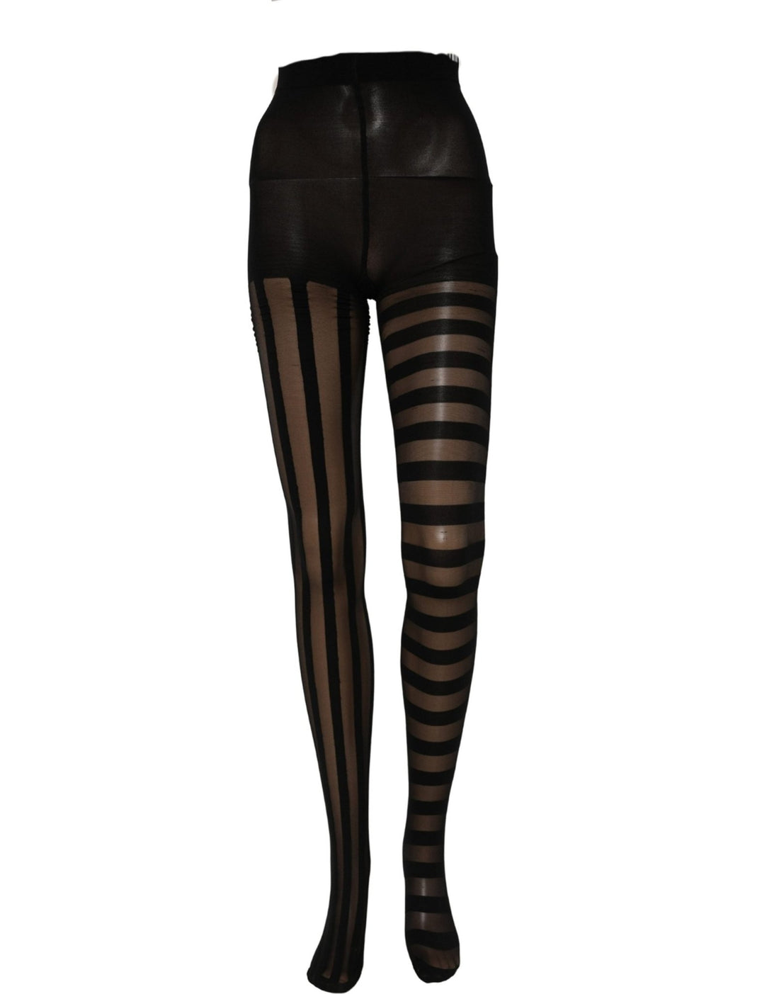 Dolce & Gabbana Black Stripes Tights Stockings Pantyhose Socks - RIMODA