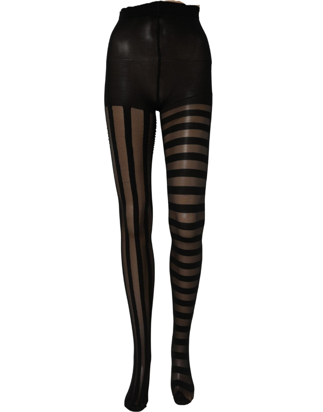 Dolce & Gabbana Black Stripes Tights Stockings Pantyhose Socks - RIMODA