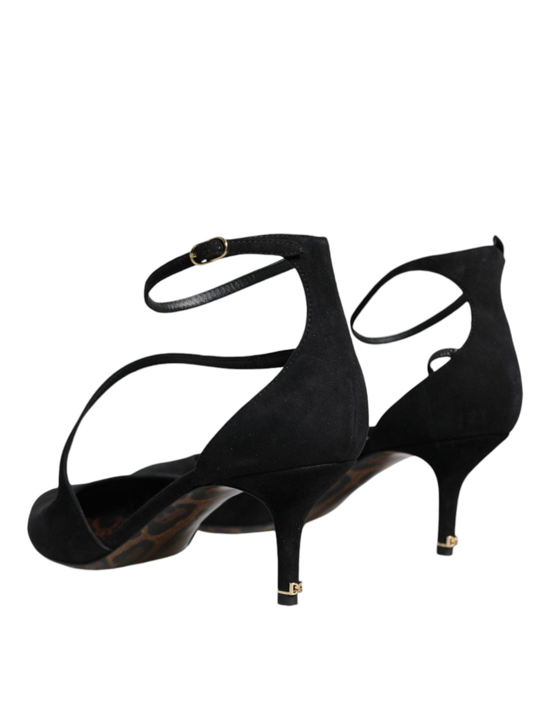 Dolce & Gabbana Black Suede Ankle Strap Heels Pumps Shoes - RIMODA