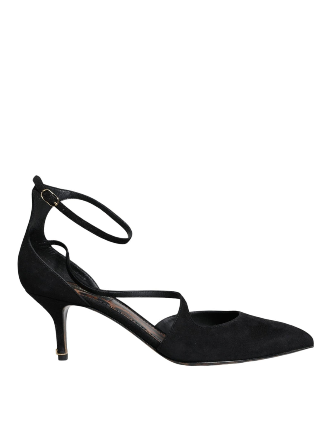 Dolce & Gabbana Black Suede Ankle Strap Heels Pumps Shoes - RIMODA