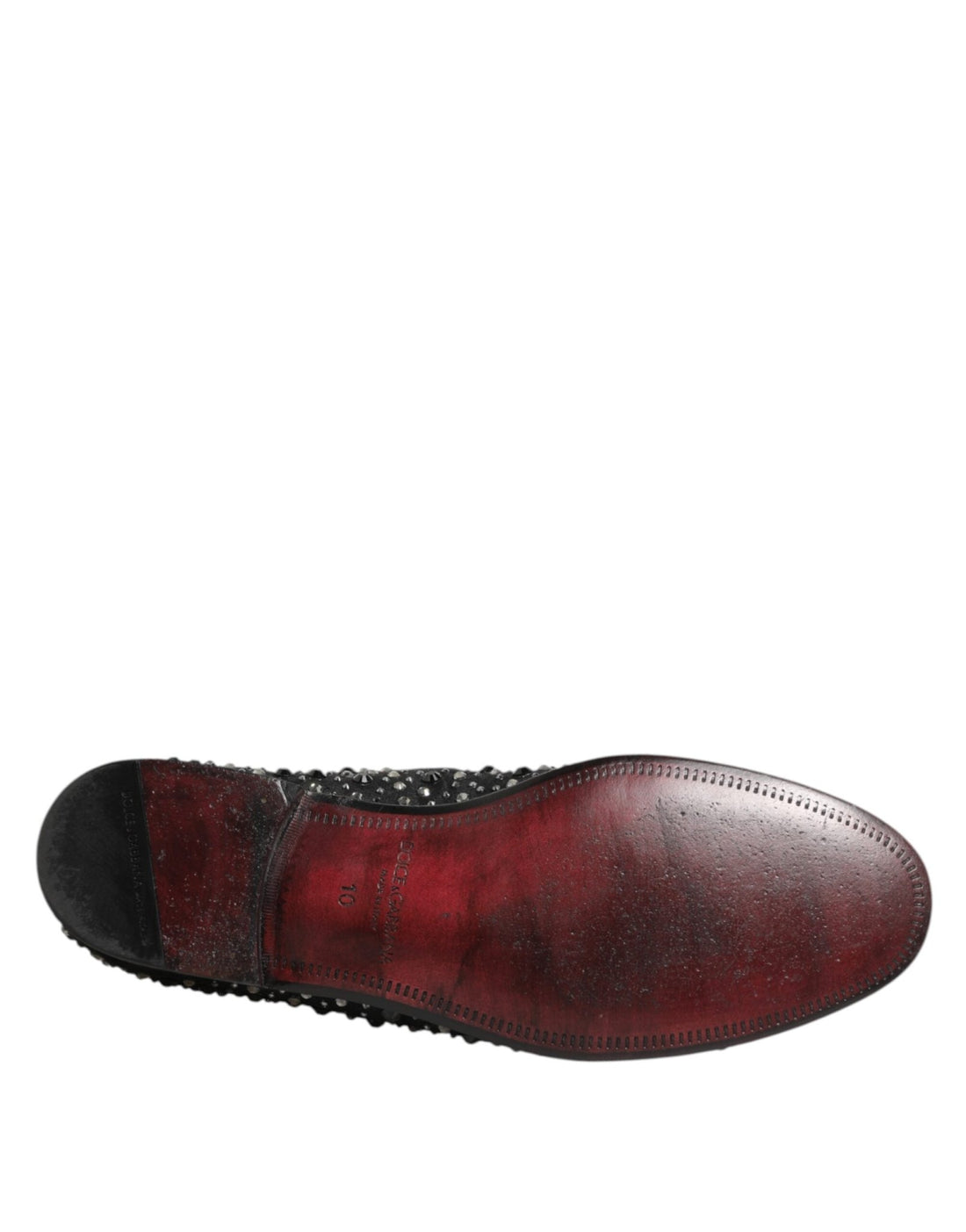 Dolce & Gabbana Black Suede Crystal Embellished Loafer Shoes - RIMODA