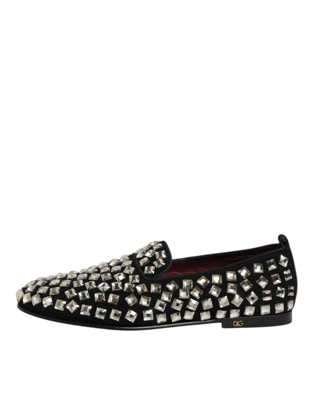 Dolce & Gabbana Black Suede Crystals Loafers Men Dress Shoes - RIMODA