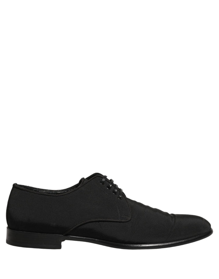 Dolce & Gabbana Black Suede Lace Up Derby Dress Formal Shoes - RIMODA