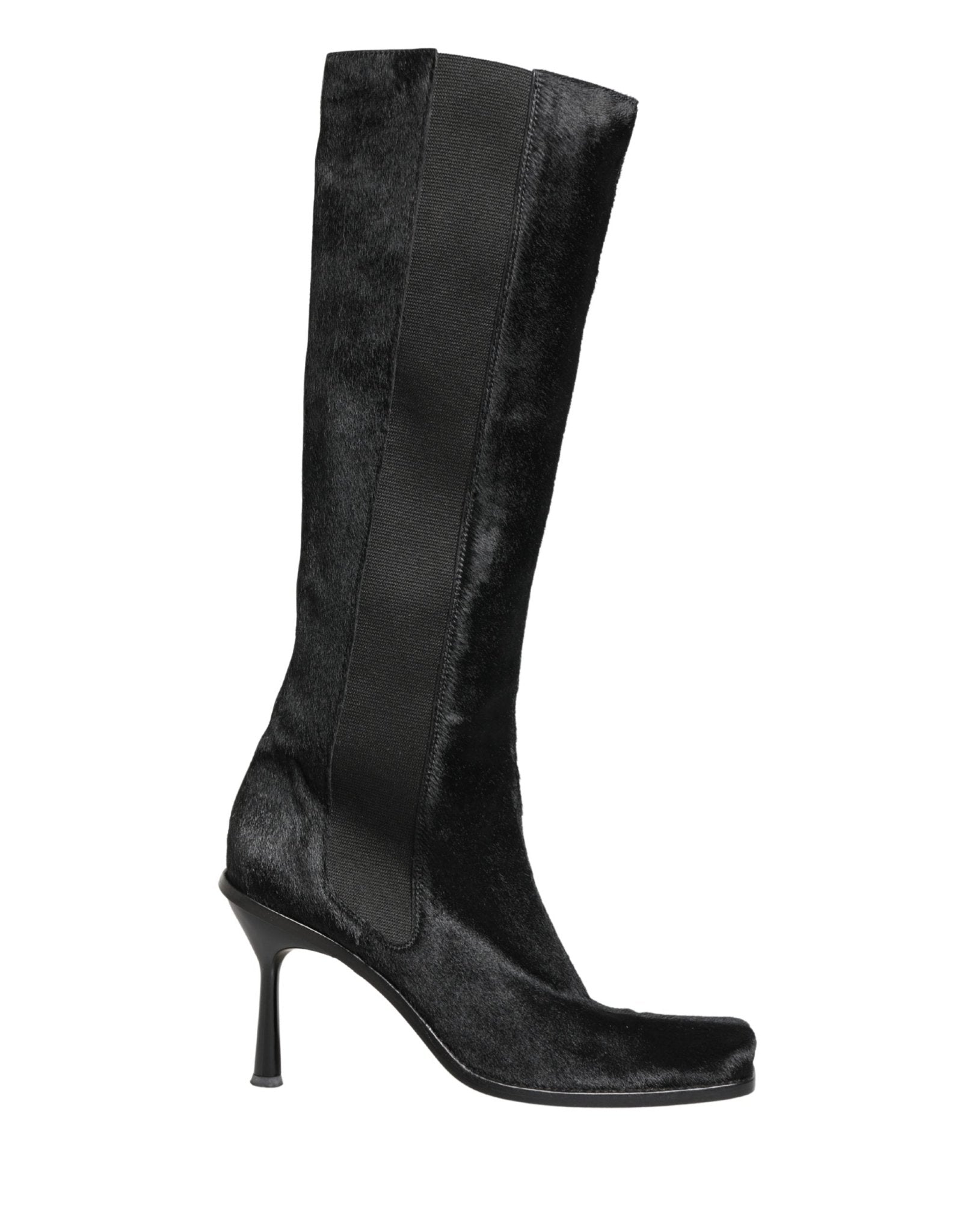 Dolce & Gabbana Black Suede Leather Knee High Boots Shoes - RIMODA