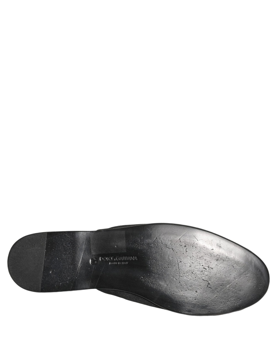 Dolce & Gabbana Black Suede Slides Flat Slipper Men Shoes - RIMODA