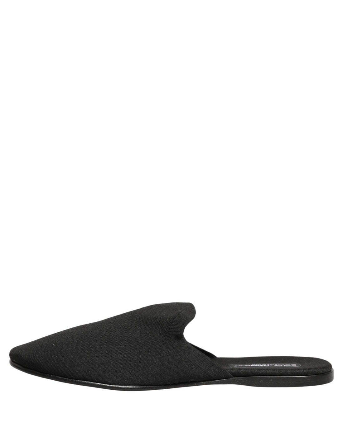 Dolce & Gabbana Black Suede Slides Flat Slipper Men Shoes - RIMODA