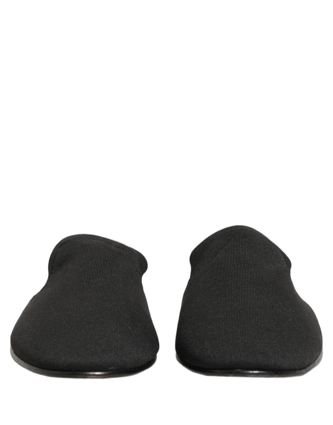 Dolce & Gabbana Black Suede Slides Flat Slipper Men Shoes - RIMODA