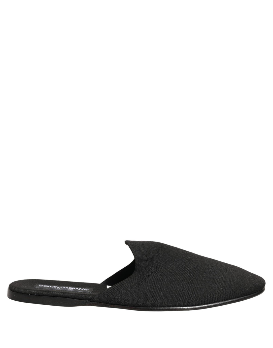 Dolce & Gabbana Black Suede Slides Flat Slipper Men Shoes - RIMODA