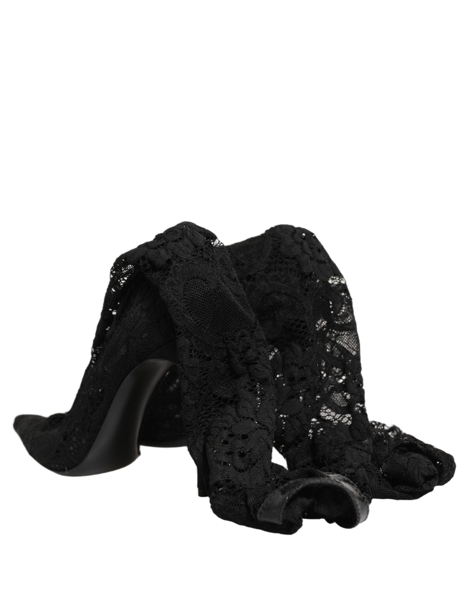 Dolce & Gabbana Black Taormina Lace Socks Boots Pumps Shoes - RIMODA