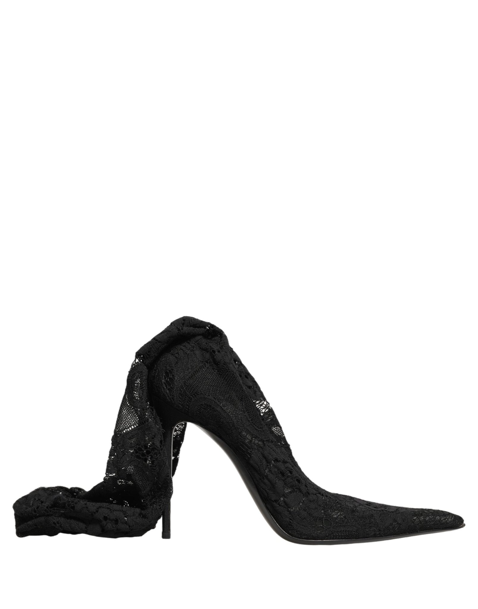 Dolce & Gabbana Black Taormina Lace Socks Boots Pumps Shoes - RIMODA