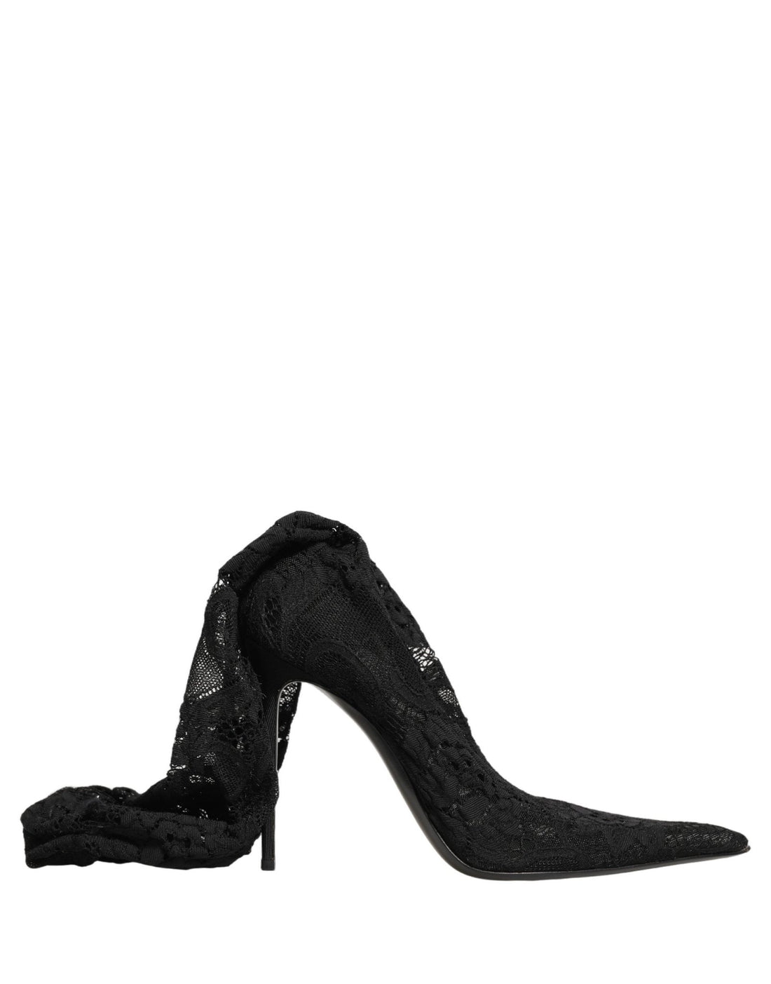 Dolce & Gabbana Black Taormina Lace Socks Boots Pumps Shoes - RIMODA