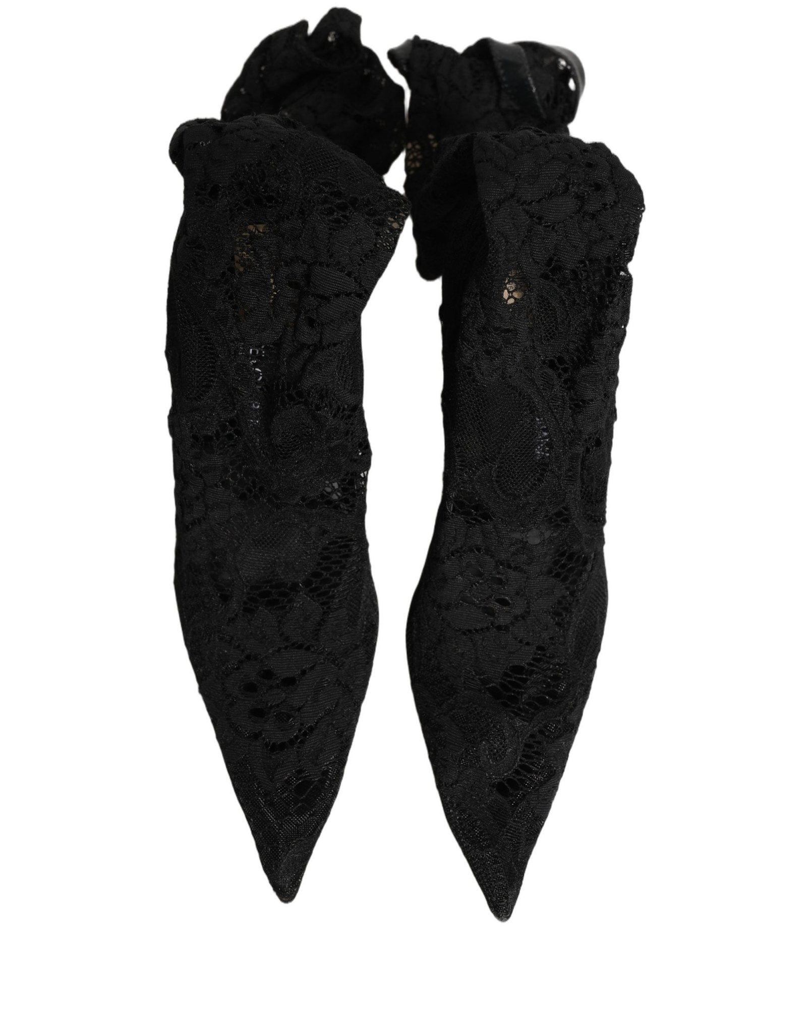 Dolce & Gabbana Black Taormina Lace Socks Boots Pumps Shoes - RIMODA