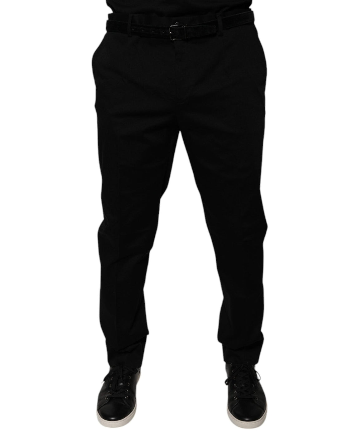 Dolce & Gabbana Black Tapered Formal Dress Pants - RIMODA