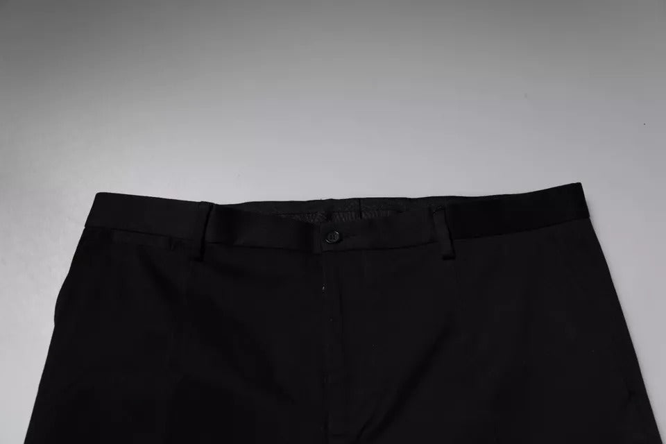 Dolce & Gabbana Black Tapered Formal Dress Pants - RIMODA