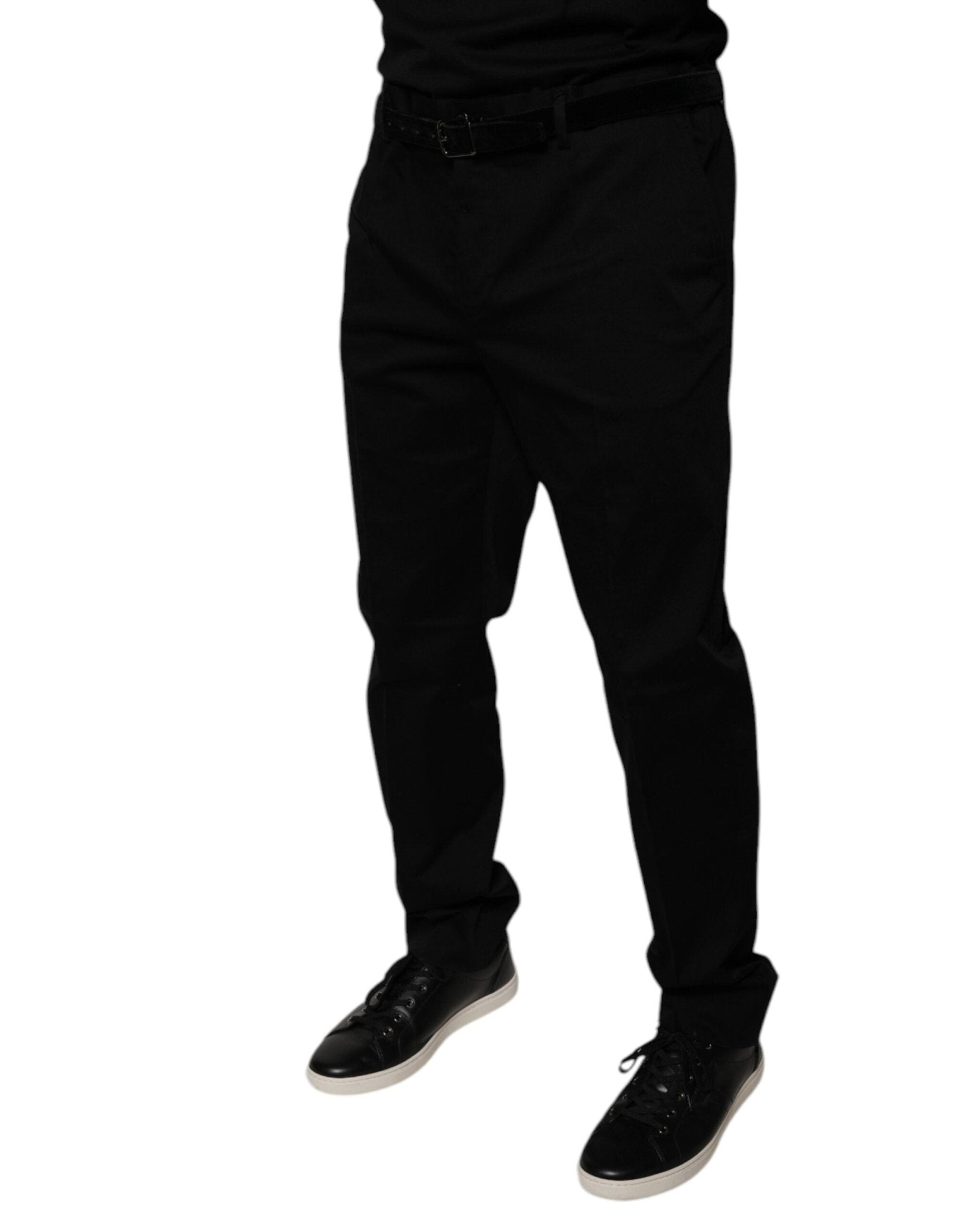 Dolce & Gabbana Black Tapered Formal Dress Pants - RIMODA