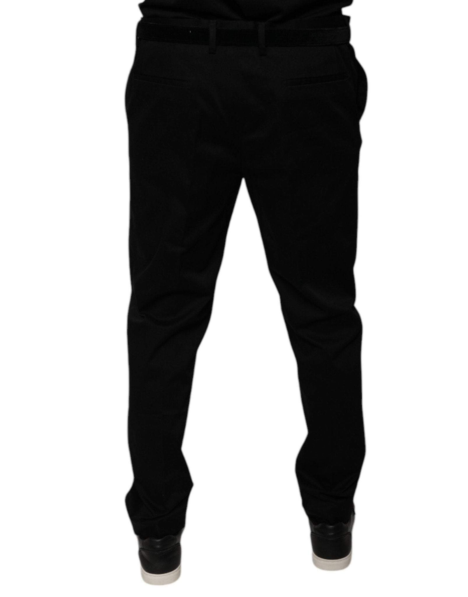 Dolce & Gabbana Black Tapered Formal Dress Pants - RIMODA