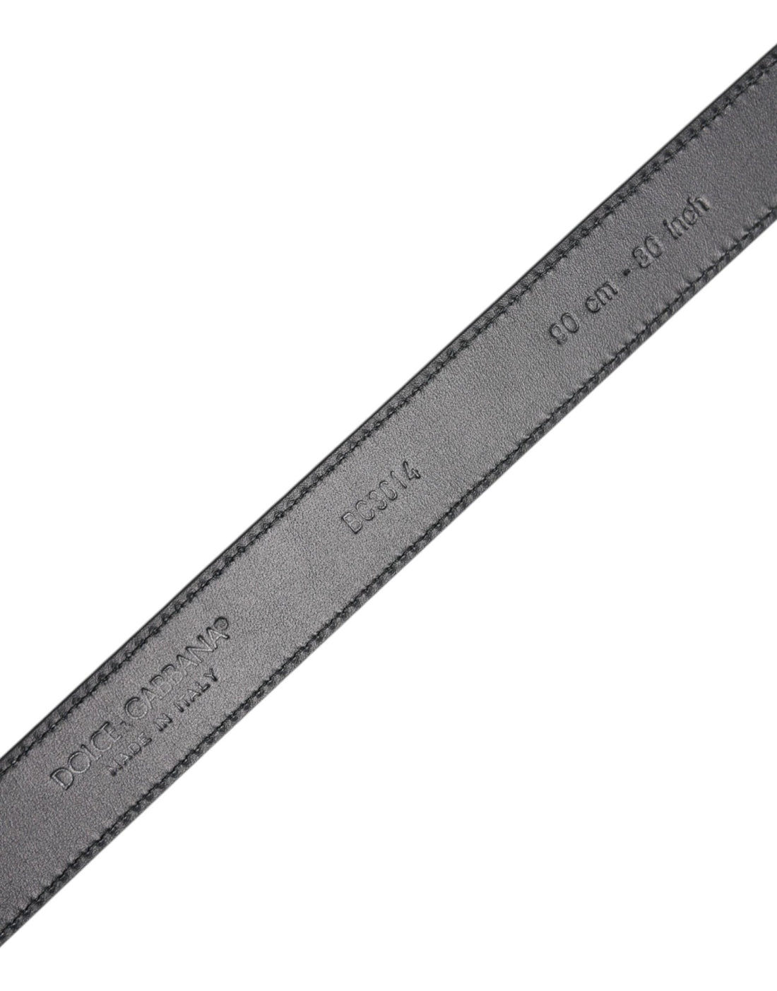 Dolce & Gabbana Black Textured Leather Silver Metal Buckle Men Belt - RIMODA