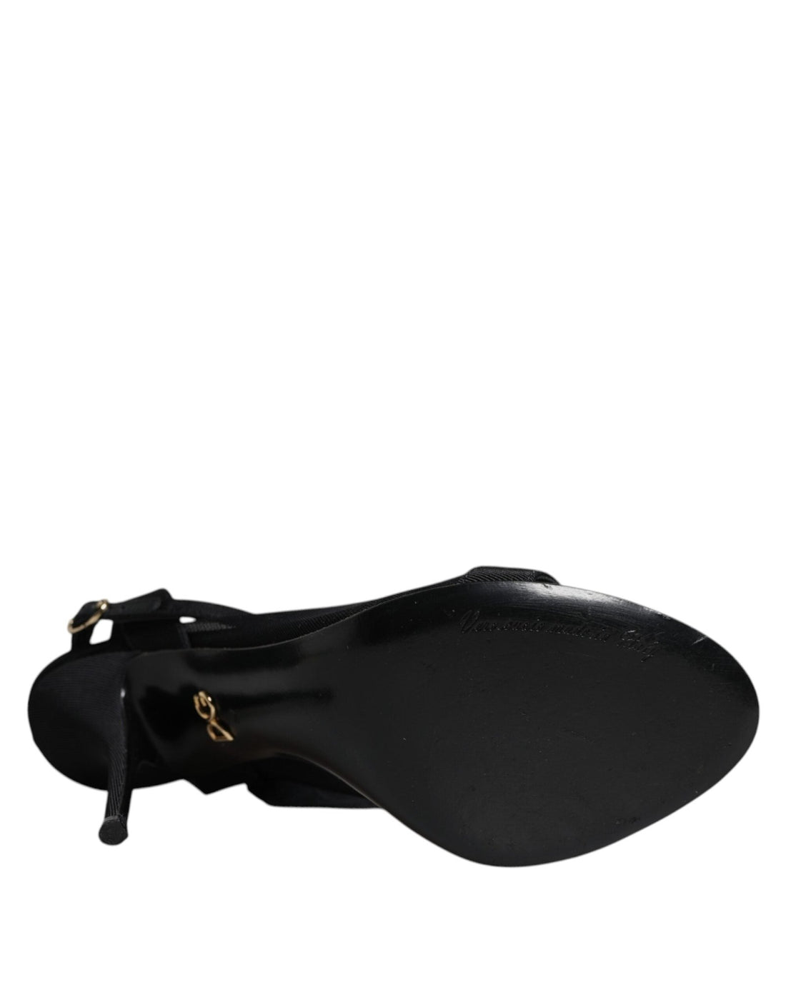 Dolce & Gabbana Black Tulle Stretch Heels Sandals Shoes - RIMODA