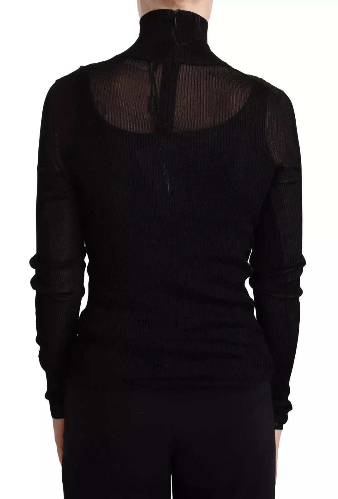 Dolce & Gabbana Black Turtleneck Form Fitting Pullover Sweater - RIMODA