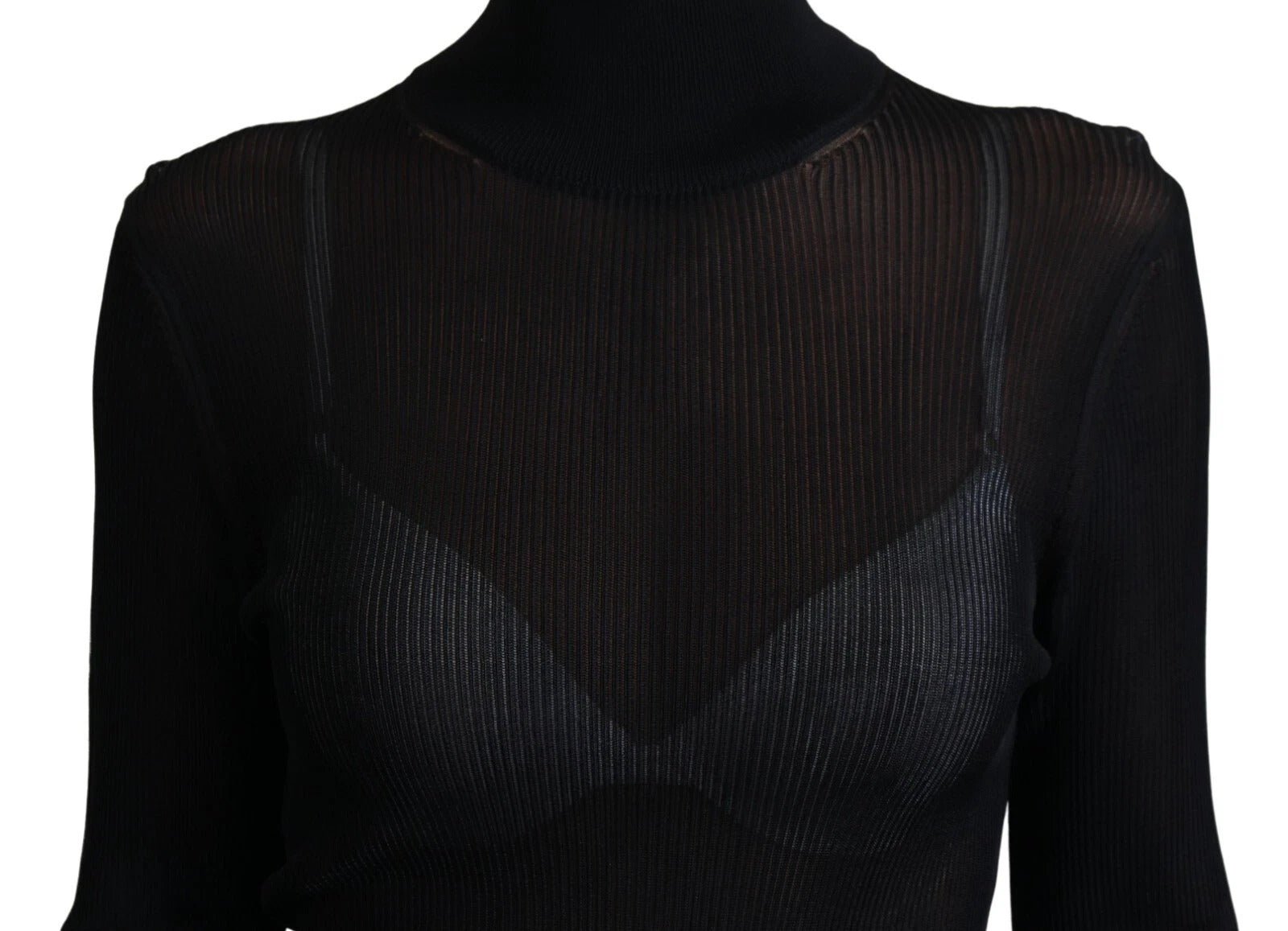 Dolce & Gabbana Black Turtleneck Slim Fit Pullover Sweater - RIMODA