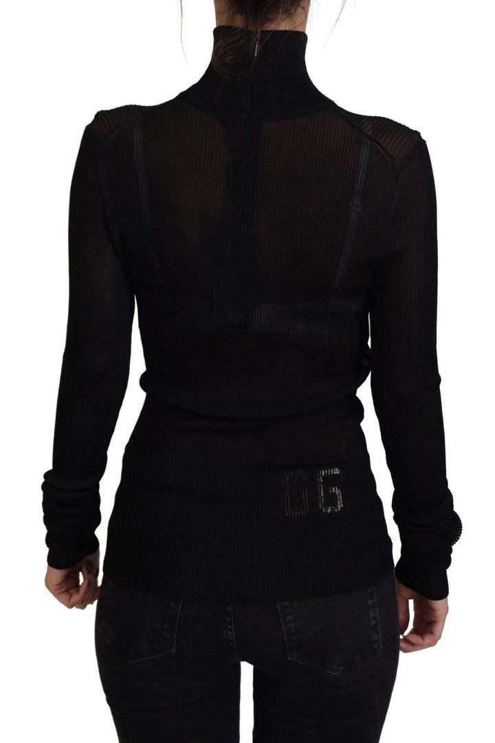 Dolce & Gabbana Black Turtleneck Slim Fit Pullover Sweater - RIMODA