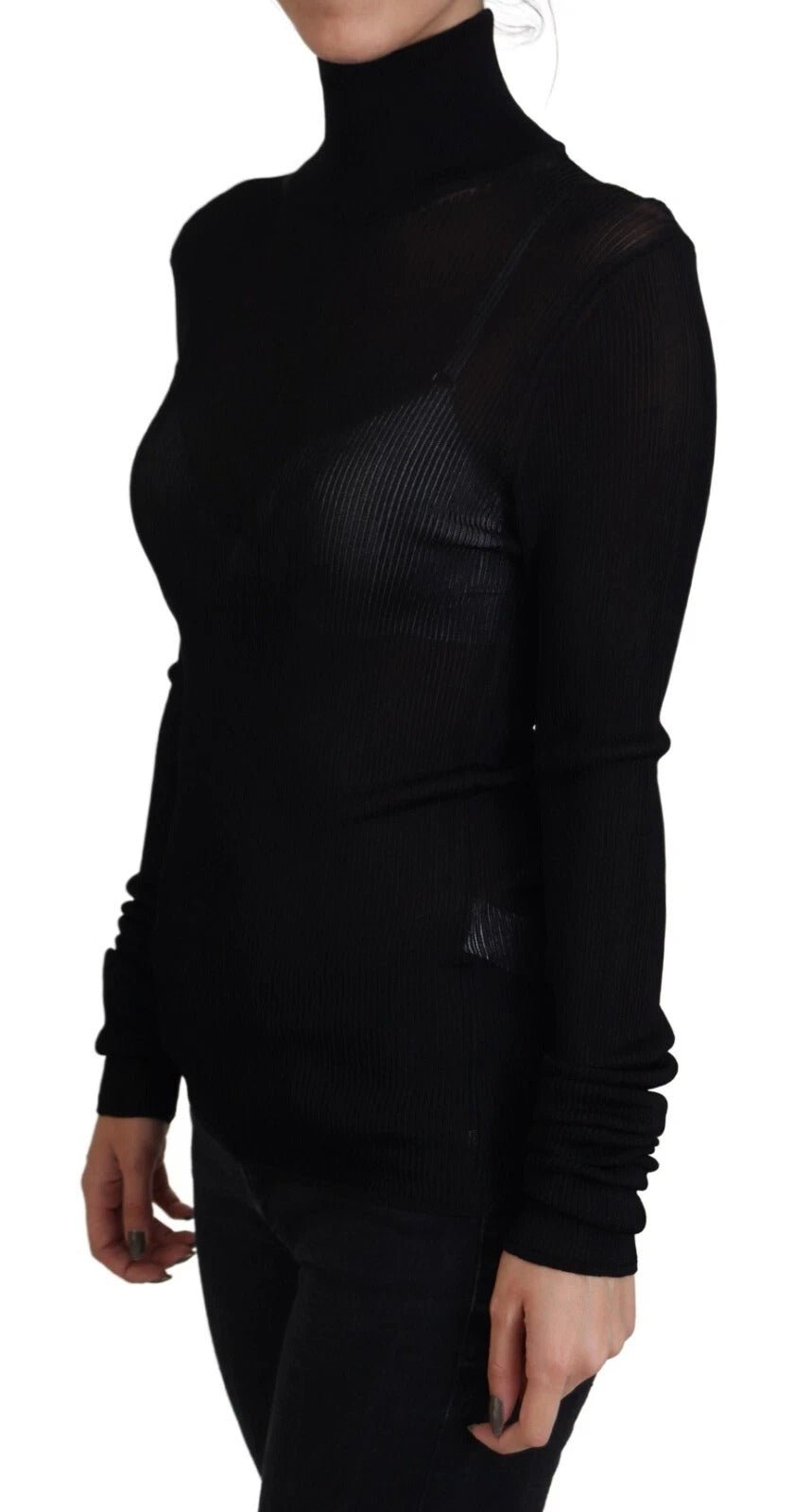 Dolce & Gabbana Black Turtleneck Slim Fit Pullover Sweater - RIMODA