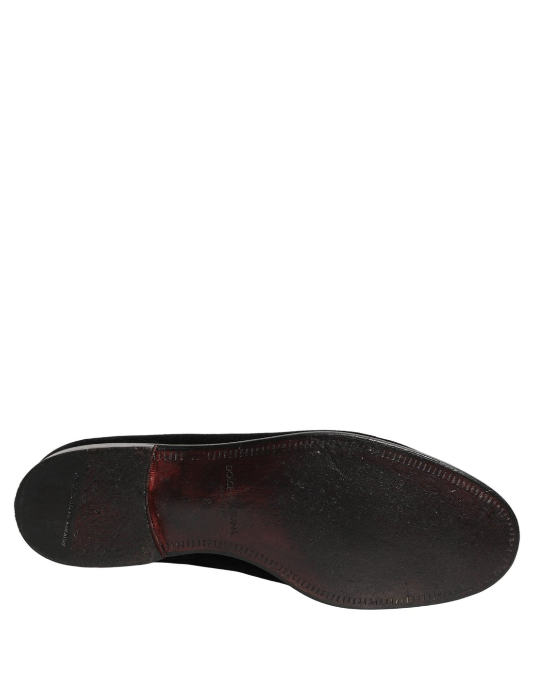 Dolce & Gabbana Black Velvet Cotton Loafers Formal Dress Shoes - RIMODA