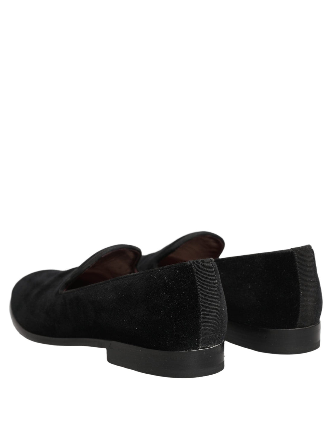 Dolce & Gabbana Black Velvet Cotton Loafers Formal Dress Shoes - RIMODA