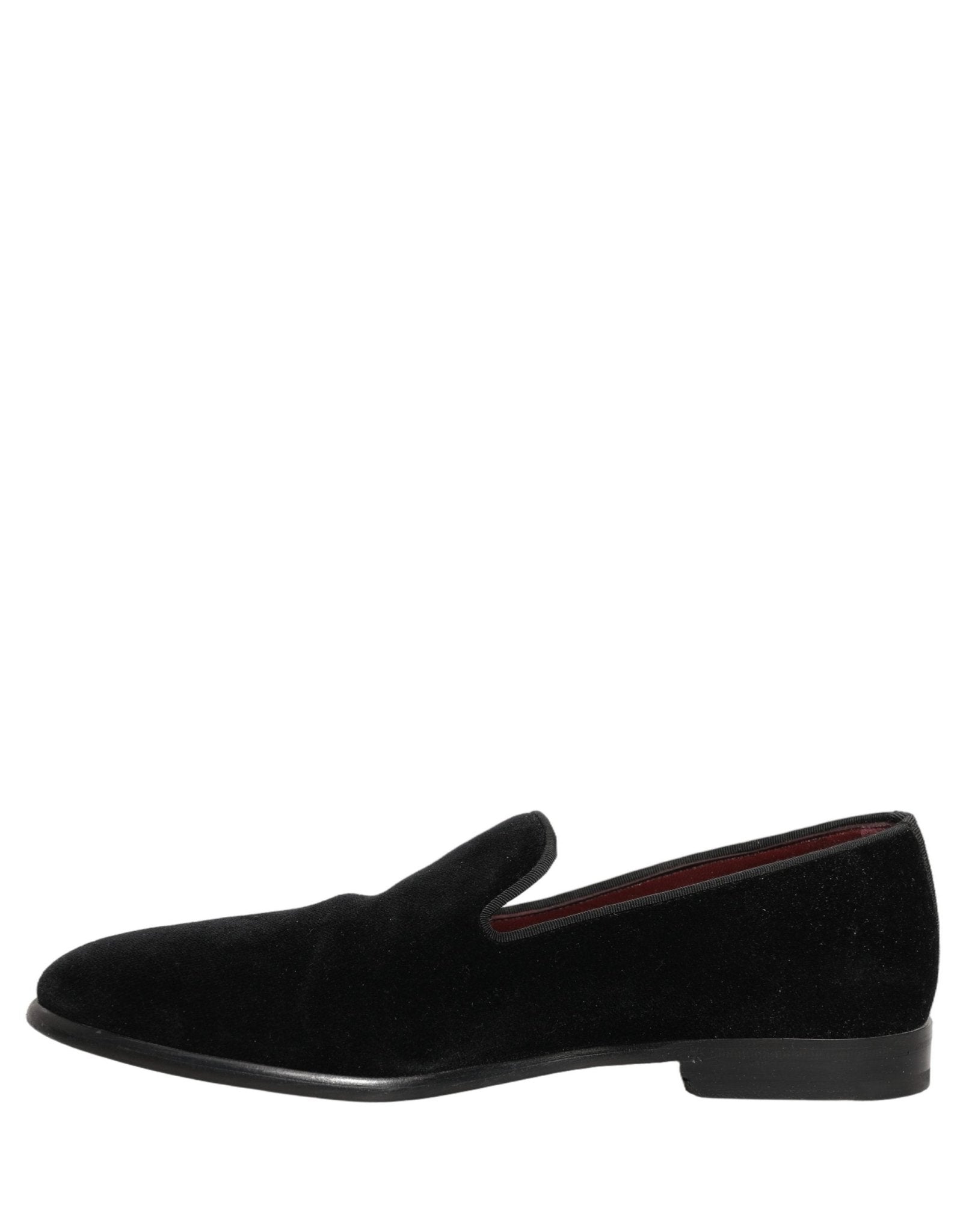 Dolce & Gabbana Black Velvet Cotton Loafers Formal Dress Shoes - RIMODA