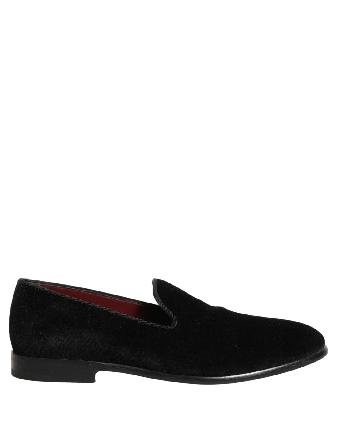 Dolce & Gabbana Black Velvet Cotton Loafers Formal Dress Shoes - RIMODA