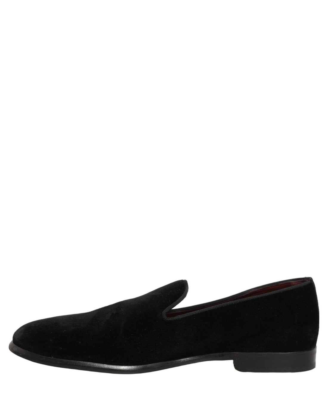 Dolce & Gabbana Black Velvet Cotton Loafers Formal Dress Shoes - RIMODA