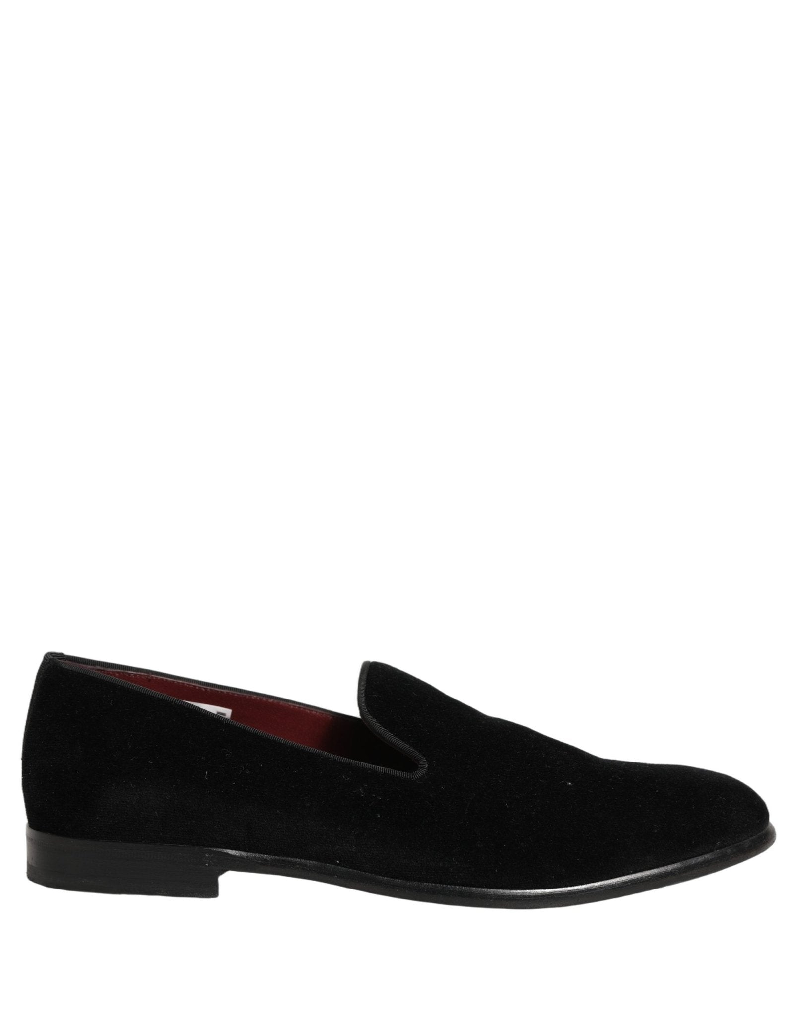 Dolce & Gabbana Black Velvet Cotton Loafers Formal Dress Shoes - RIMODA
