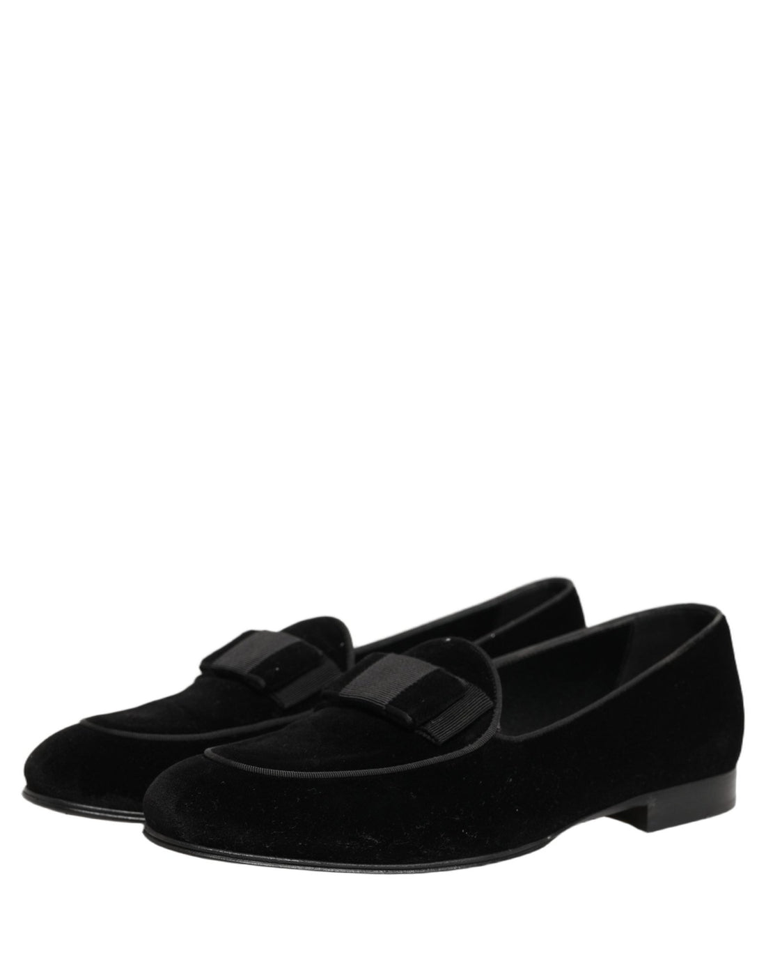 Dolce & Gabbana Black Velvet Loafers Formal Men Dress Shoes - RIMODA