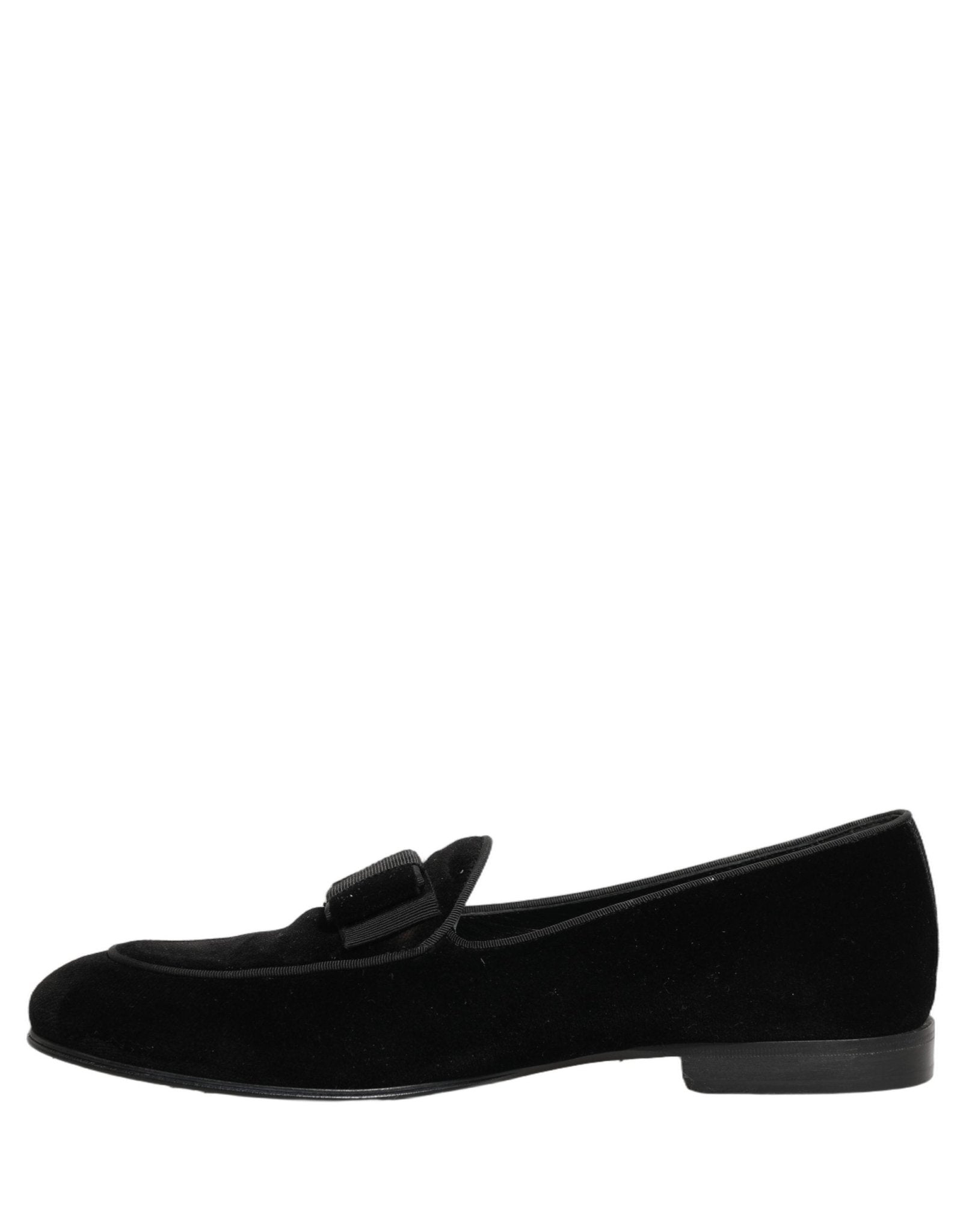 Dolce & Gabbana Black Velvet Loafers Formal Men Dress Shoes - RIMODA