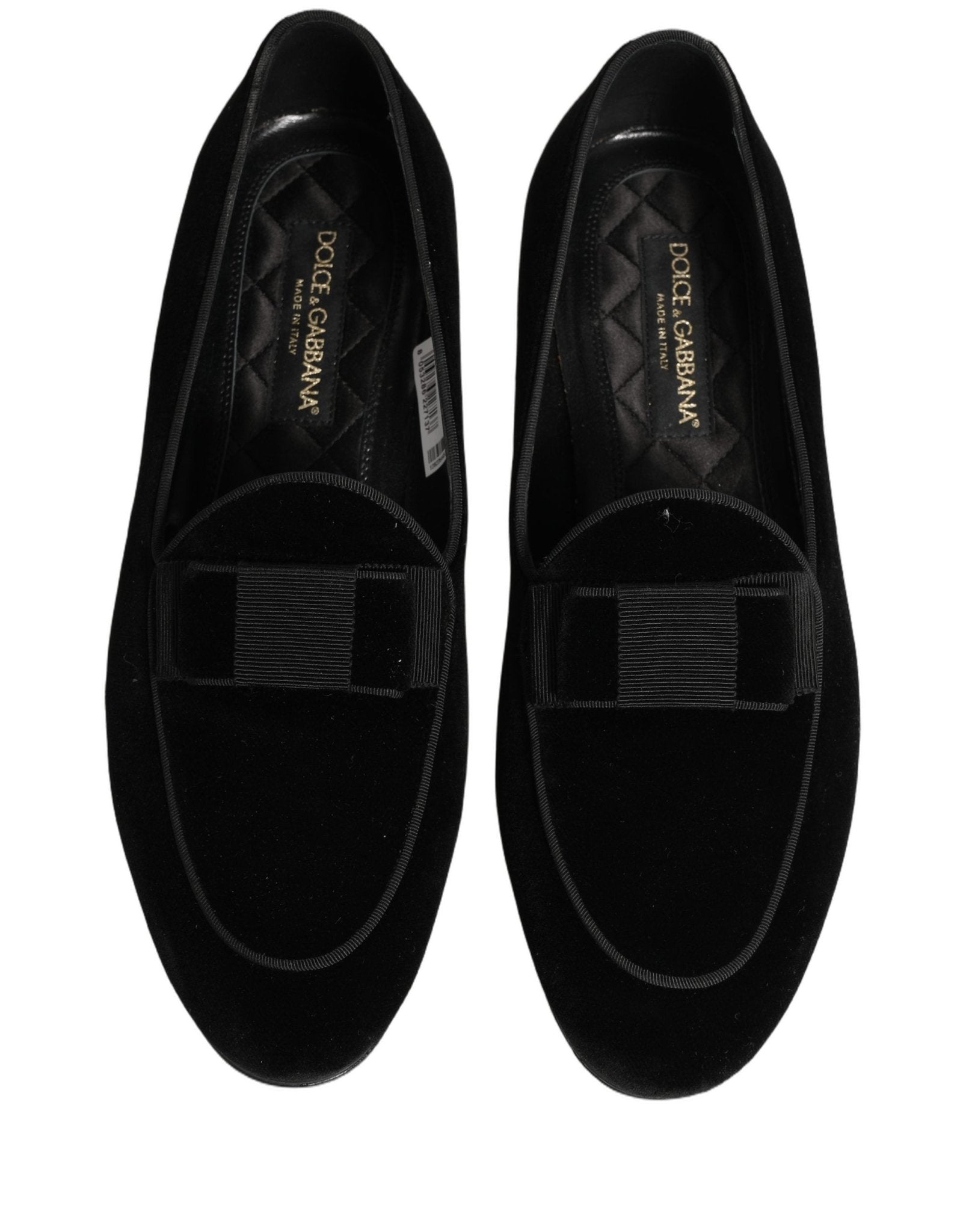 Dolce & Gabbana Black Velvet Loafers Formal Men Dress Shoes - RIMODA