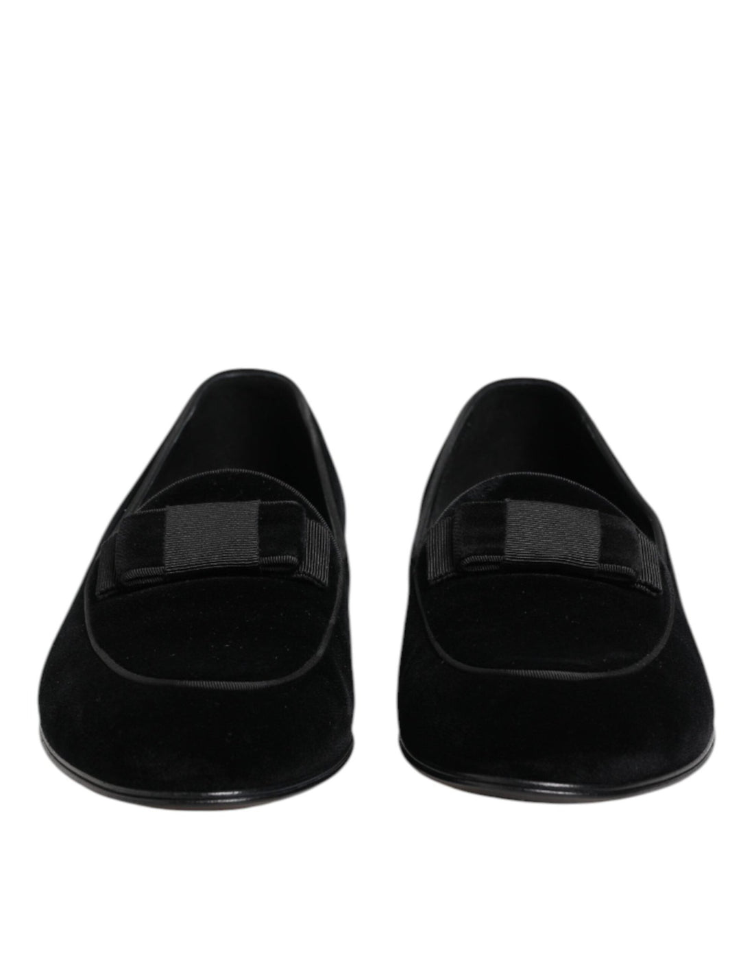 Dolce & Gabbana Black Velvet Slip On Loafers Formal Men Shoes - RIMODA