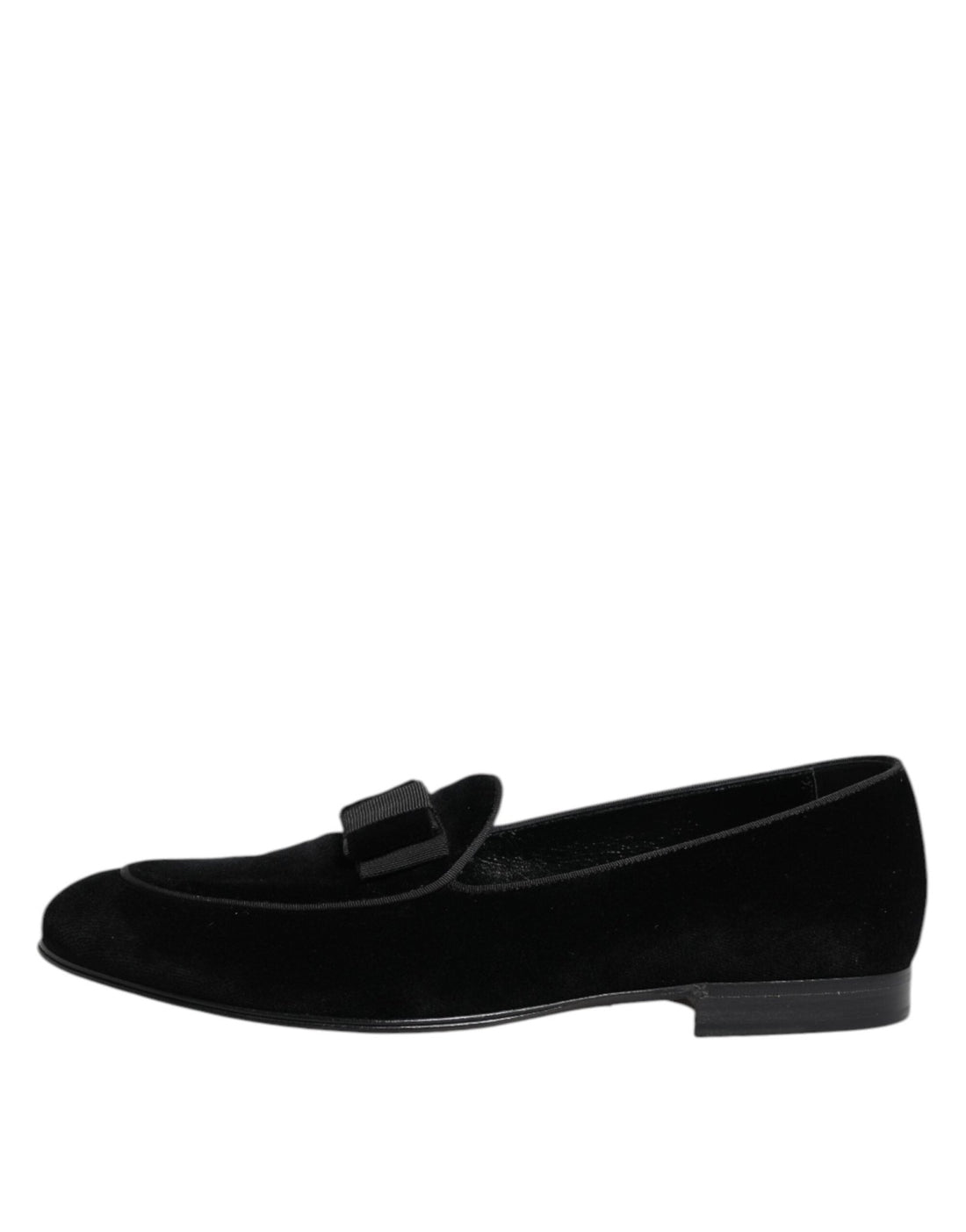 Dolce & Gabbana Black Velvet Slip On Loafers Formal Men Shoes - RIMODA