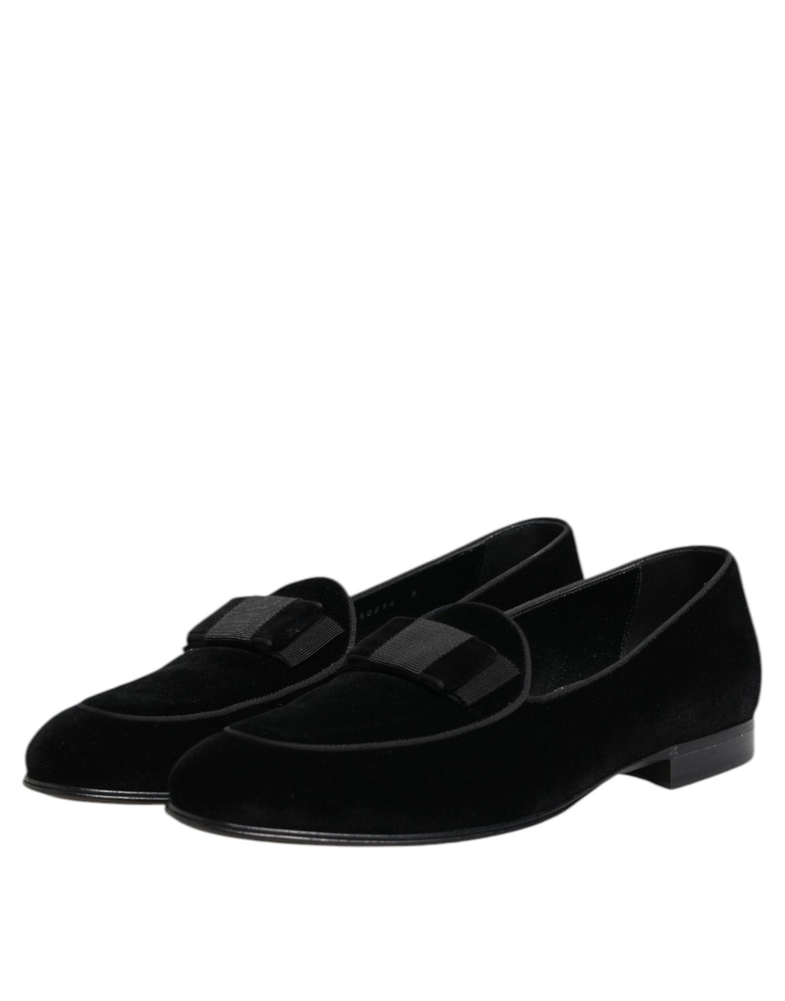 Dolce & Gabbana Black Velvet Slip On Loafers Formal Men Shoes - RIMODA