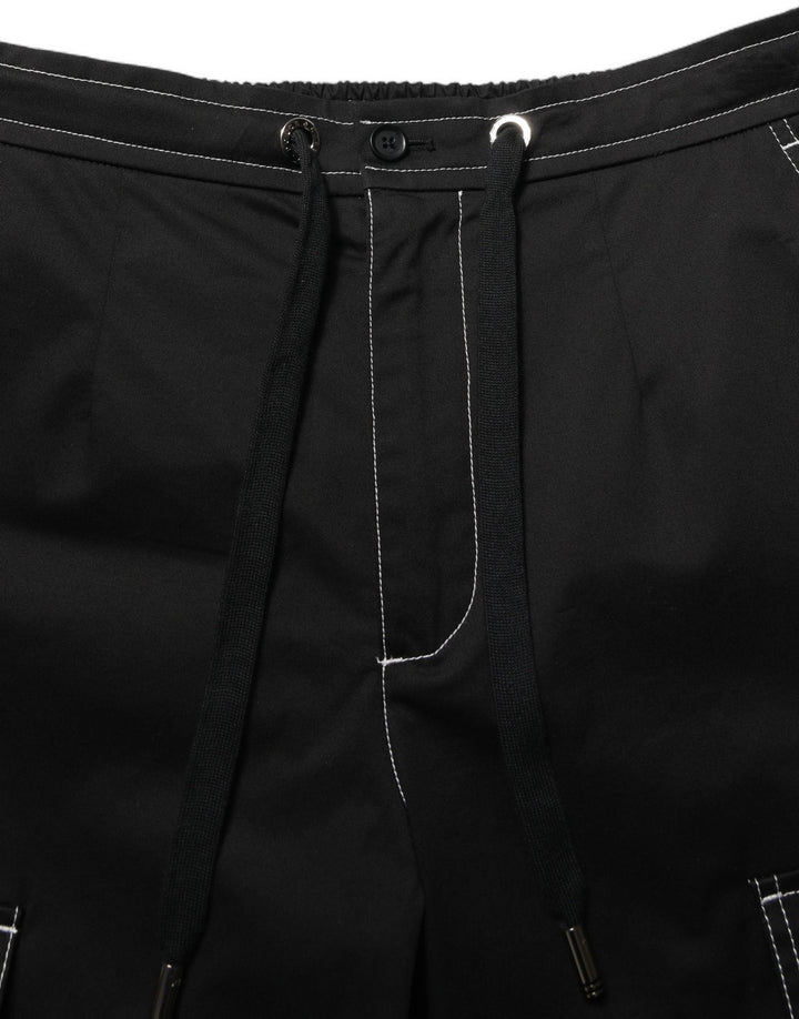 Dolce & Gabbana Black Vibe Cargo High Waist Straight Pants - RIMODA