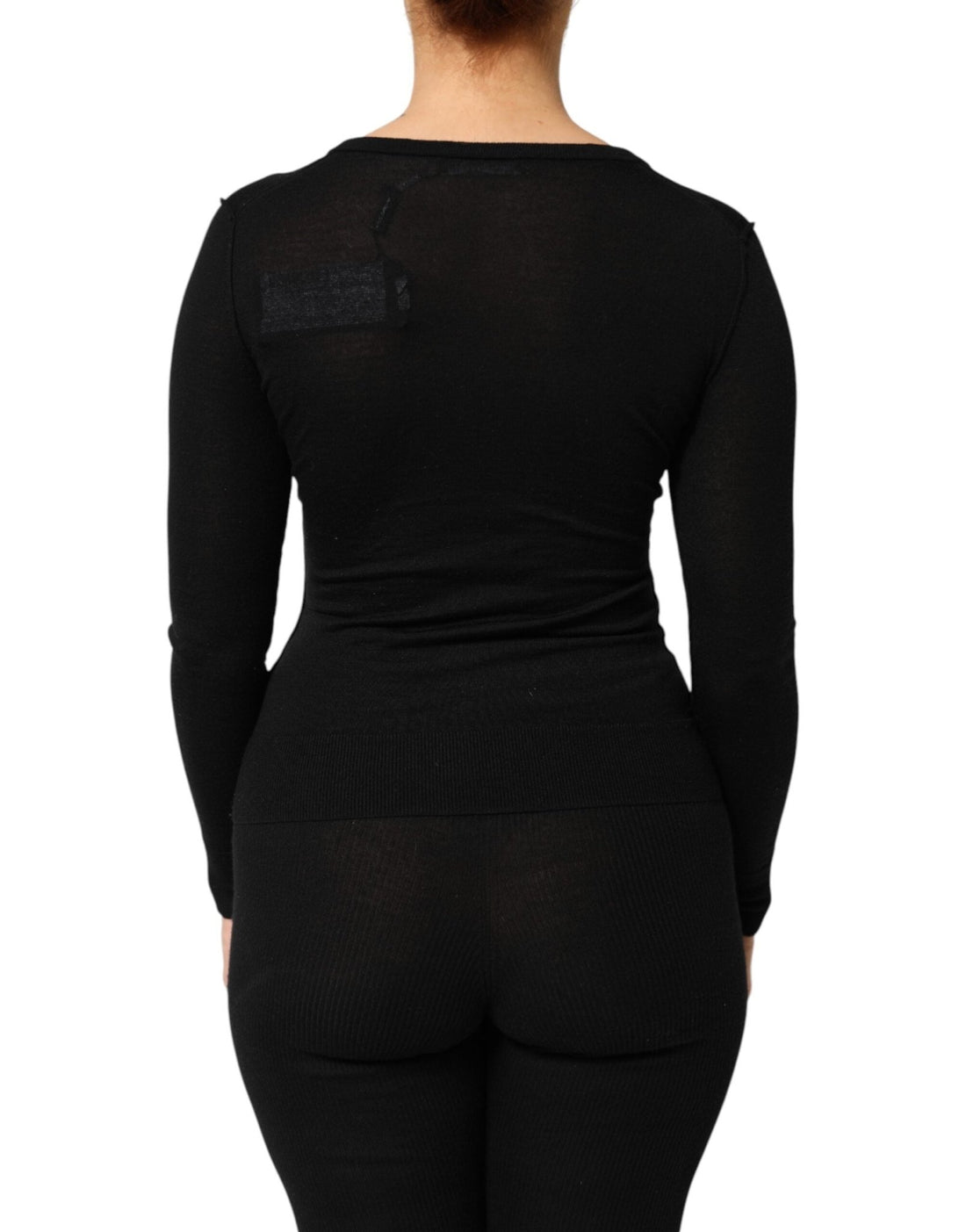 Dolce & Gabbana Black Virgin Wool Buttoned Cardigan Sweater - RIMODA