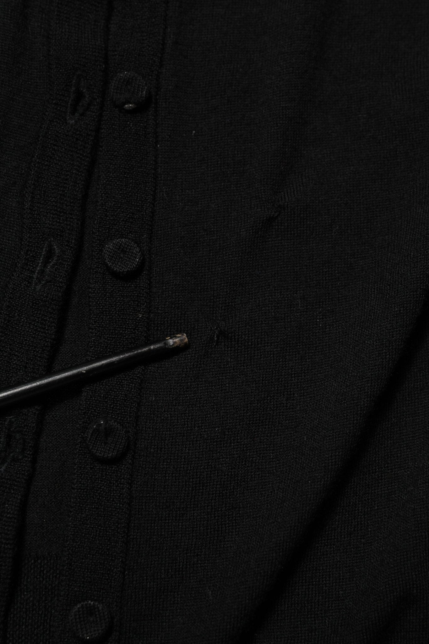Dolce & Gabbana Black Virgin Wool Buttoned Cardigan Sweater - RIMODA