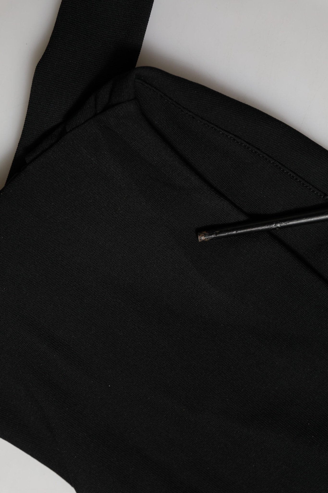 Dolce & Gabbana Black Viscose Halter Off Shoulder Cropped Top - RIMODA
