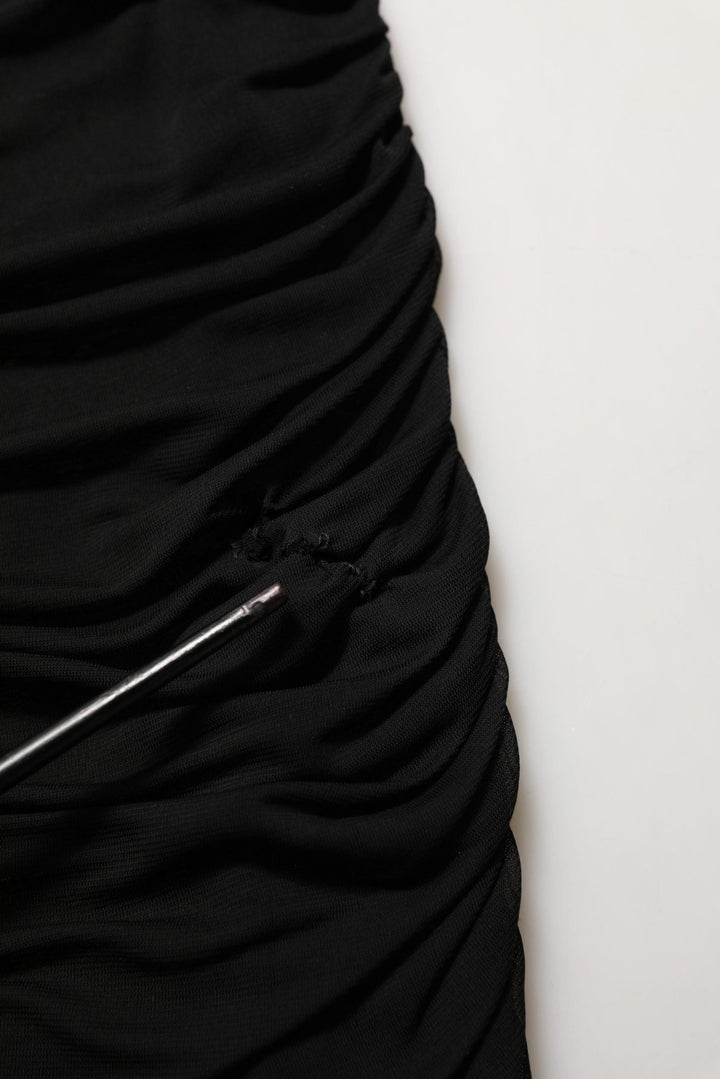 Dolce & Gabbana Black Viscose Mid Waist A-line Mini Skirt - RIMODA