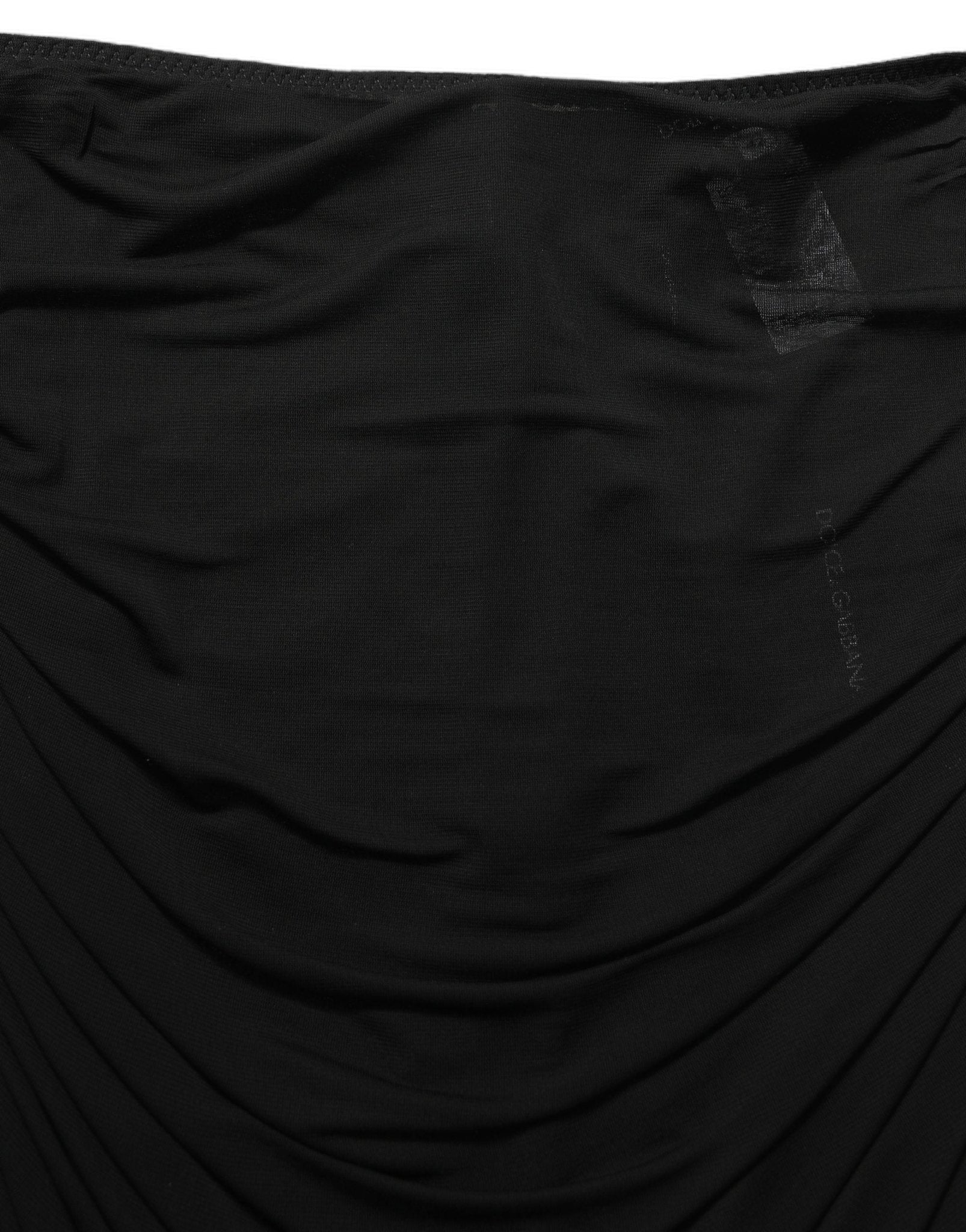 Dolce & Gabbana Black Viscose Mid Waist A-line Mini Skirt - RIMODA