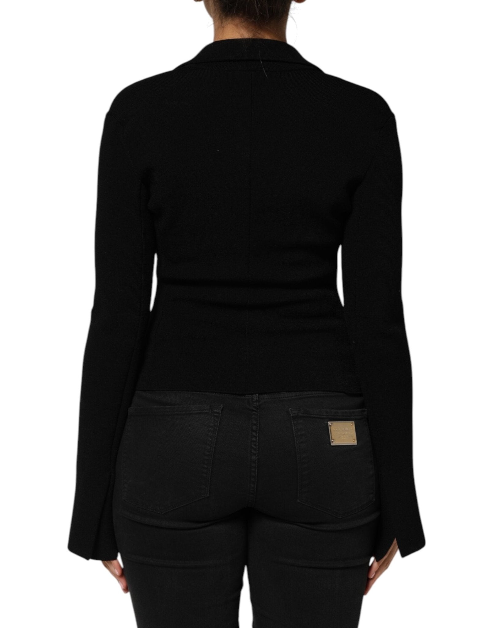 Dolce & Gabbana Black Viscose Single Breasted Blazer Jacket - RIMODA
